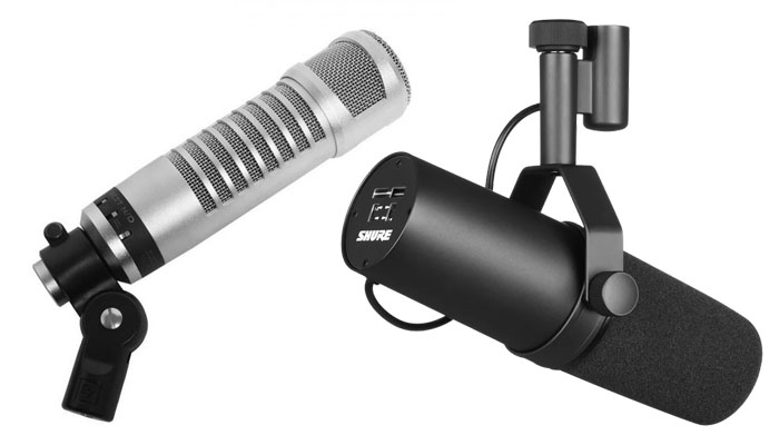 میکروفون Shure SM7B و RE20 الکتروویس
